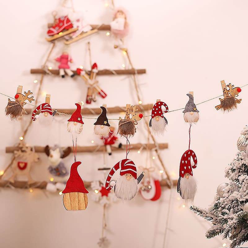 SPRING PARK 3Pcs Christmas Wooden Clips Hanging Wooden Clothespins Christmas Tree Stocking Santa Wooden Clip with Twine for Christmas Wedding Hanging Notes Decoration, HD phone wallpaper