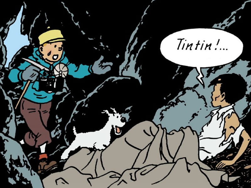 Tintin au Tibet, cartoons, tintin, snowy, cave, cold, mountain, colored,  tibet, HD wallpaper | Peakpx