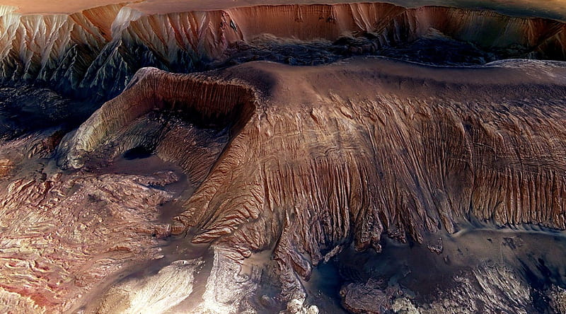 The Walls Of Hebes Chasma On Mars, chasm, depression, plateau, canyon,  mesa, HD wallpaper | Peakpx