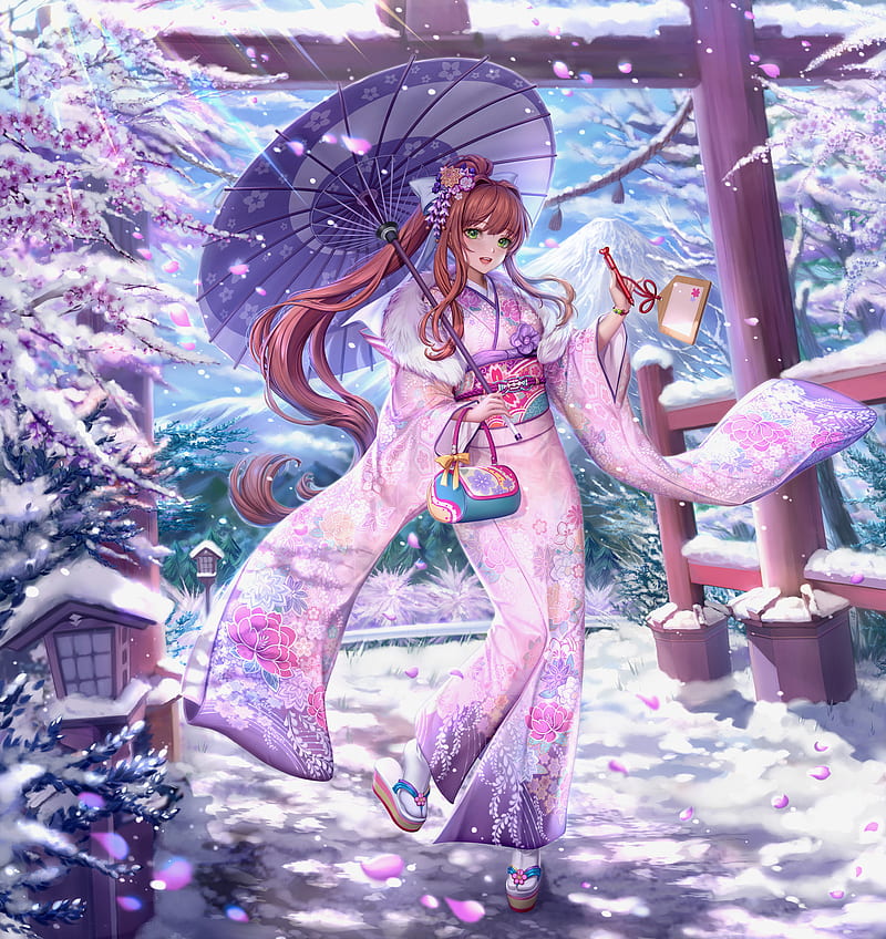 DDLC Characters In Kimono Outfits