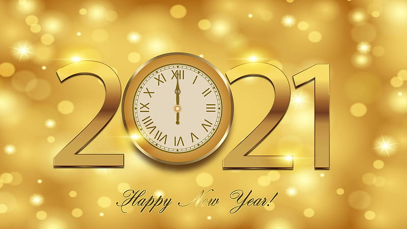 Holiday, New Year 2021, Clock, Happy New Year, HD wallpaper