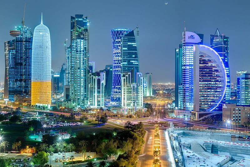 Qatar - Doha, Doha, Cities, Qater, Middle East, HD wallpaper