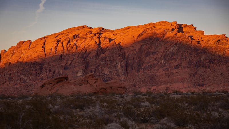 Valley of Fire State Park, Nevada, sunrise, sky, usa, clouds, landscape, rocks, HD wallpaper