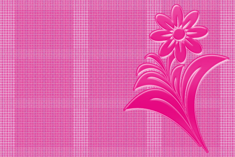 Crosshatch Bloom, Textured, Bright, Burlap, Pink, Abstract, Bloom, Flower, HD wallpaper