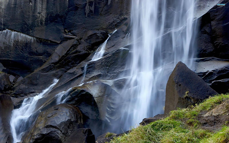 Vernal Falls, waterfall, tranquil, nature, bonito, HD wallpaper