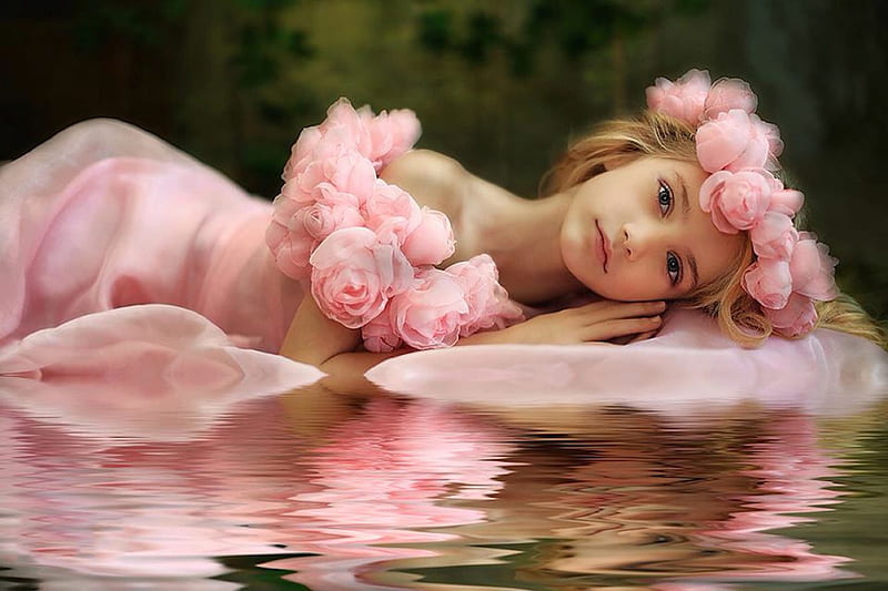 little girl, pretty, adorable, sightly, sweet, nice, beauty, face, child, bonny, lovely, pure, blonde, baby, cute, Water, white, Hair, little, Nexus, bonito, dainty, kid, Prone, graphy, fair, people, pink, Belle, comely, roses, girl, childhood, HD wallpaper
