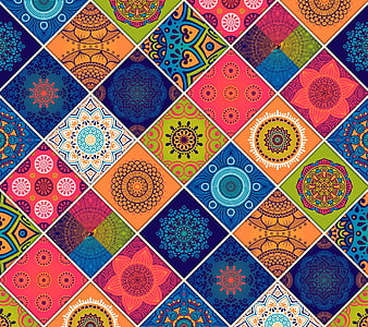 multi-color floral pattern #patterns #background #texture #surface #1080P  #wallpaper #hdwallpaper #desktop