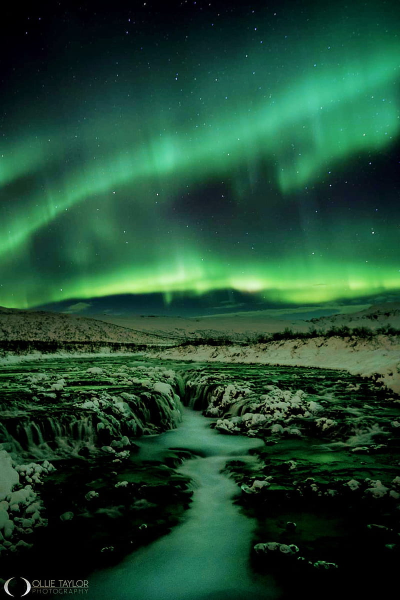 Manzara , aurora, borealis, light, lights, mobile, north, northern, plus, pole, sky, HD phone wallpaper