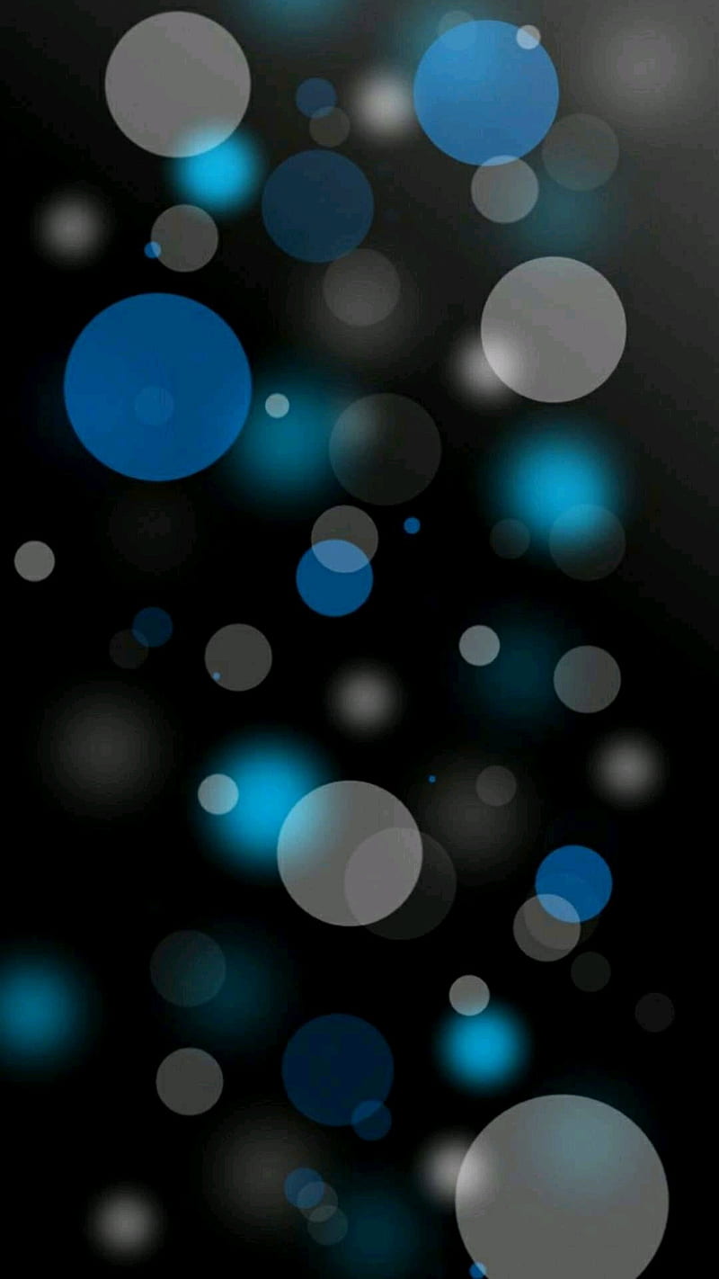 Blue and Black Bokeh , lockscreen, background, HD mobile wallpaper