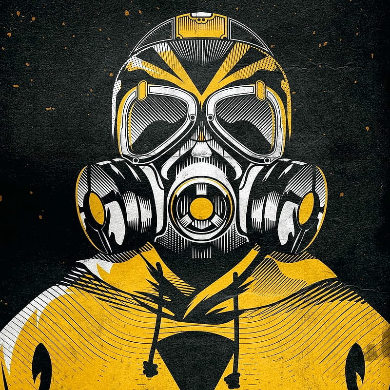 Oh My Pulse, gas, league, mask, metal, shadow, theme, toxic, guerra, HD phone wallpaper
