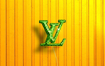 HD louis vuitton yellow logo wallpapers