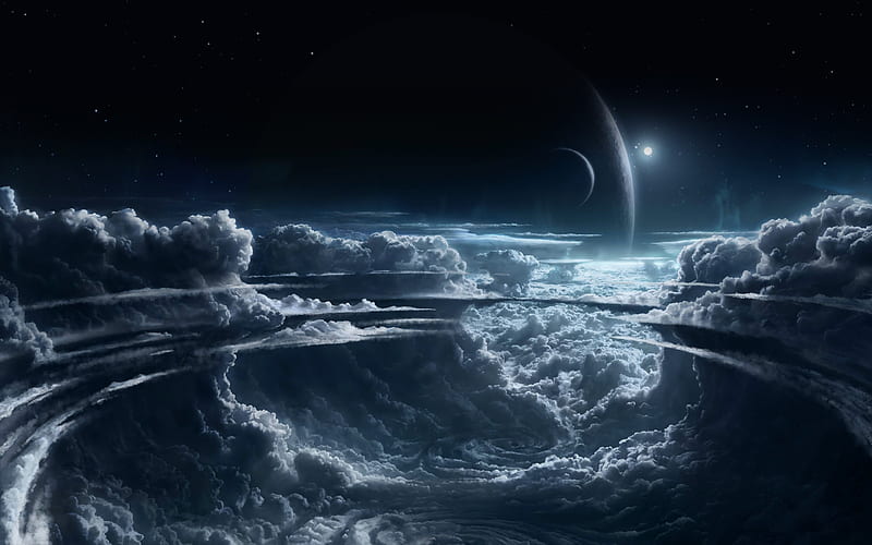 Sci Fi, Space, Cloud, Cumulonimbus, Planet, HD wallpaper