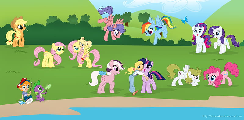 My Little Pony, My Little Pony: Friendship is Magic, Twilight Sparkle , Fluttershy (My Little Pony) , Applejack (My Little Pony) , Rainbow Dash , Rarity (My Little Pony) , Spike (My Little Pony) , Pinkie Pie , Twilight (My Little Pony) , Surprise (My Little Pony) , Sparkler (My Little Pony) , Firefly (My Little Pony) , Posey (My Little Pony), HD wallpaper