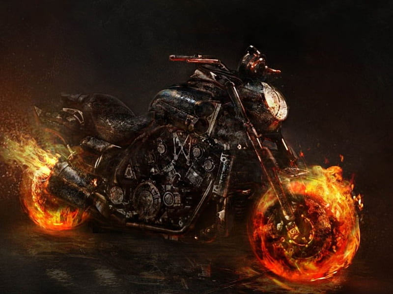 Ghost Rider, bike, chopper, harley, motorcycle, HD wallpaper | Peakpx