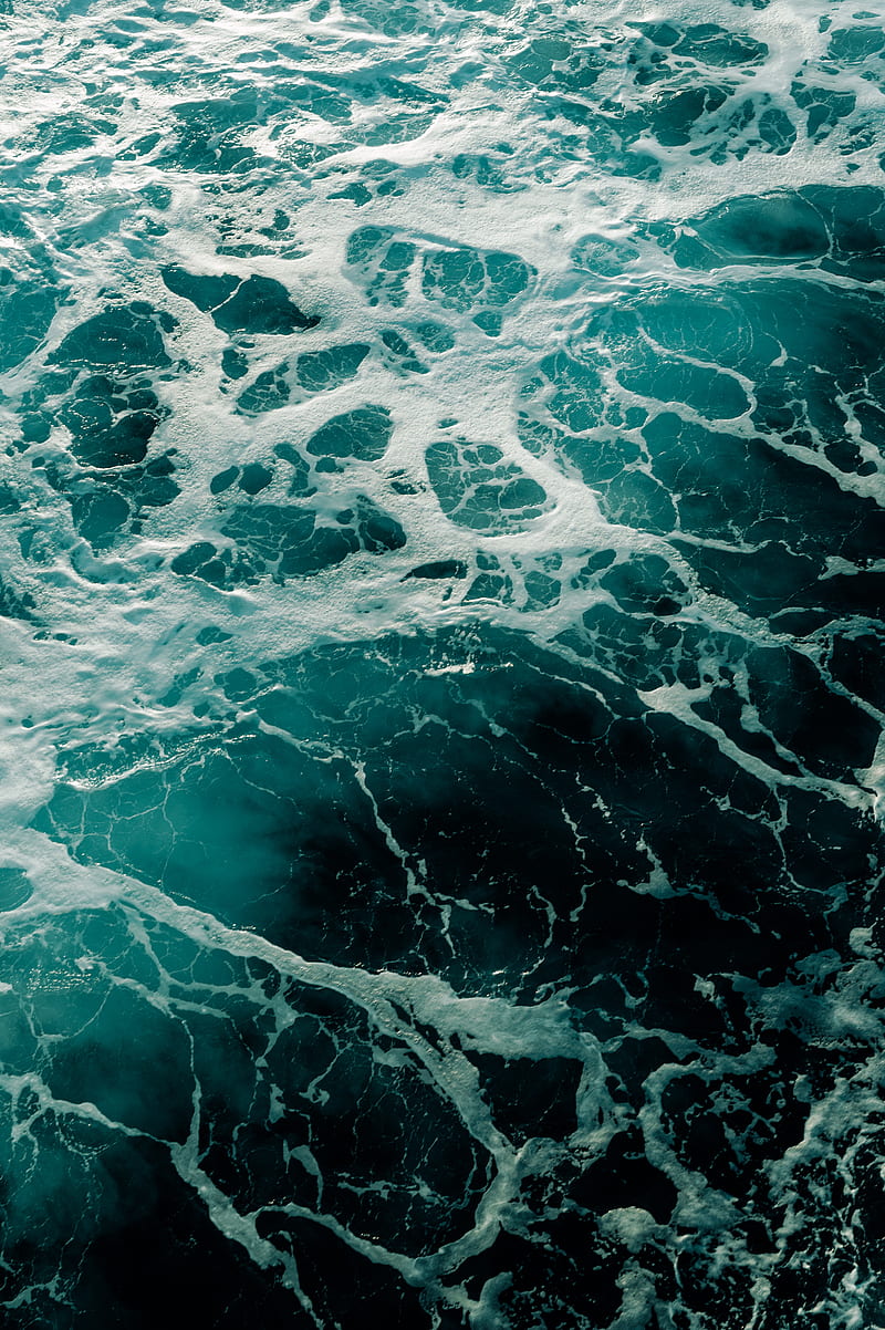 sea, foam, water, storm, HD phone wallpaper