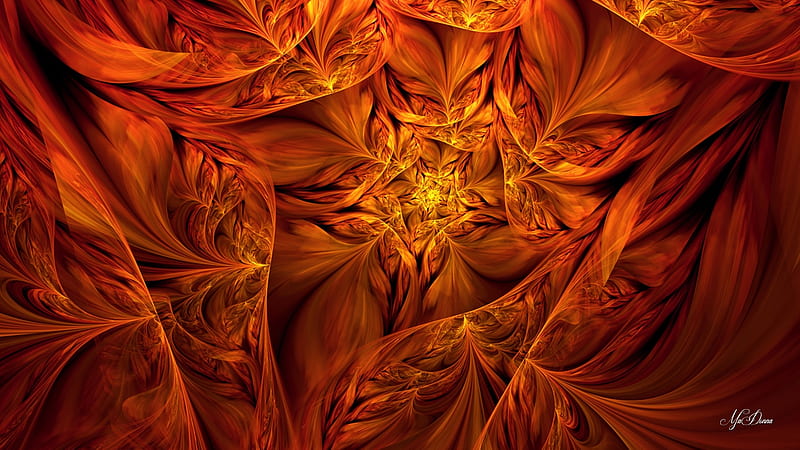 Firey Fractal Swirls, fire, flames, fractal, hot, Firefox Persona theme, HD wallpaper