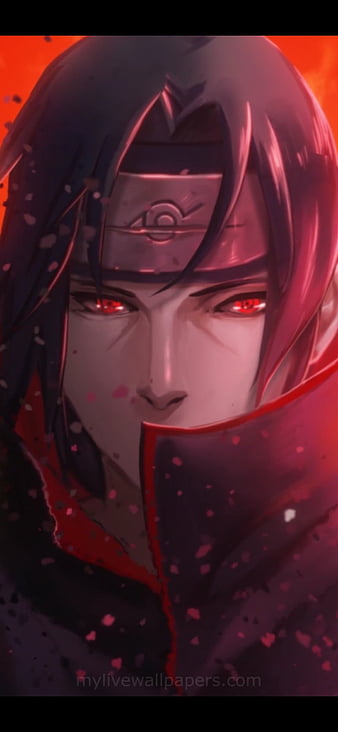 Itachi Uchiha Akatsuki 4K vermelho sakura Wallpaper Estação SyanArt