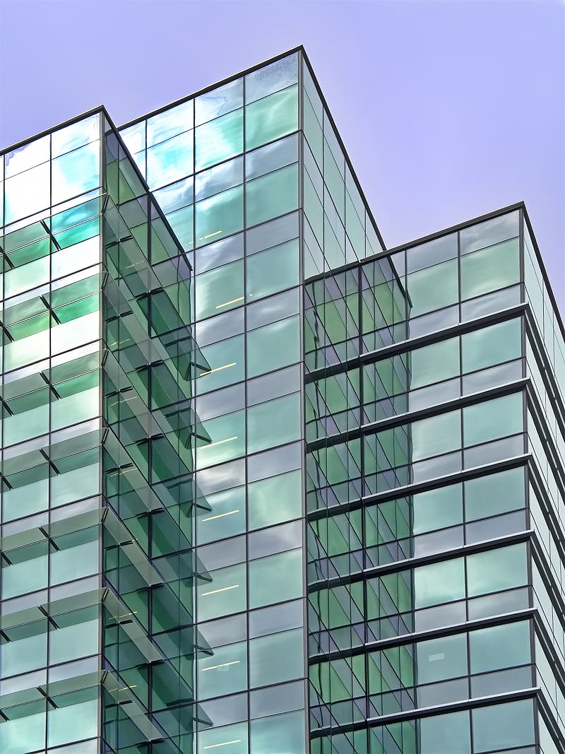 building, facade, edges, glass, transparent, HD phone wallpaper