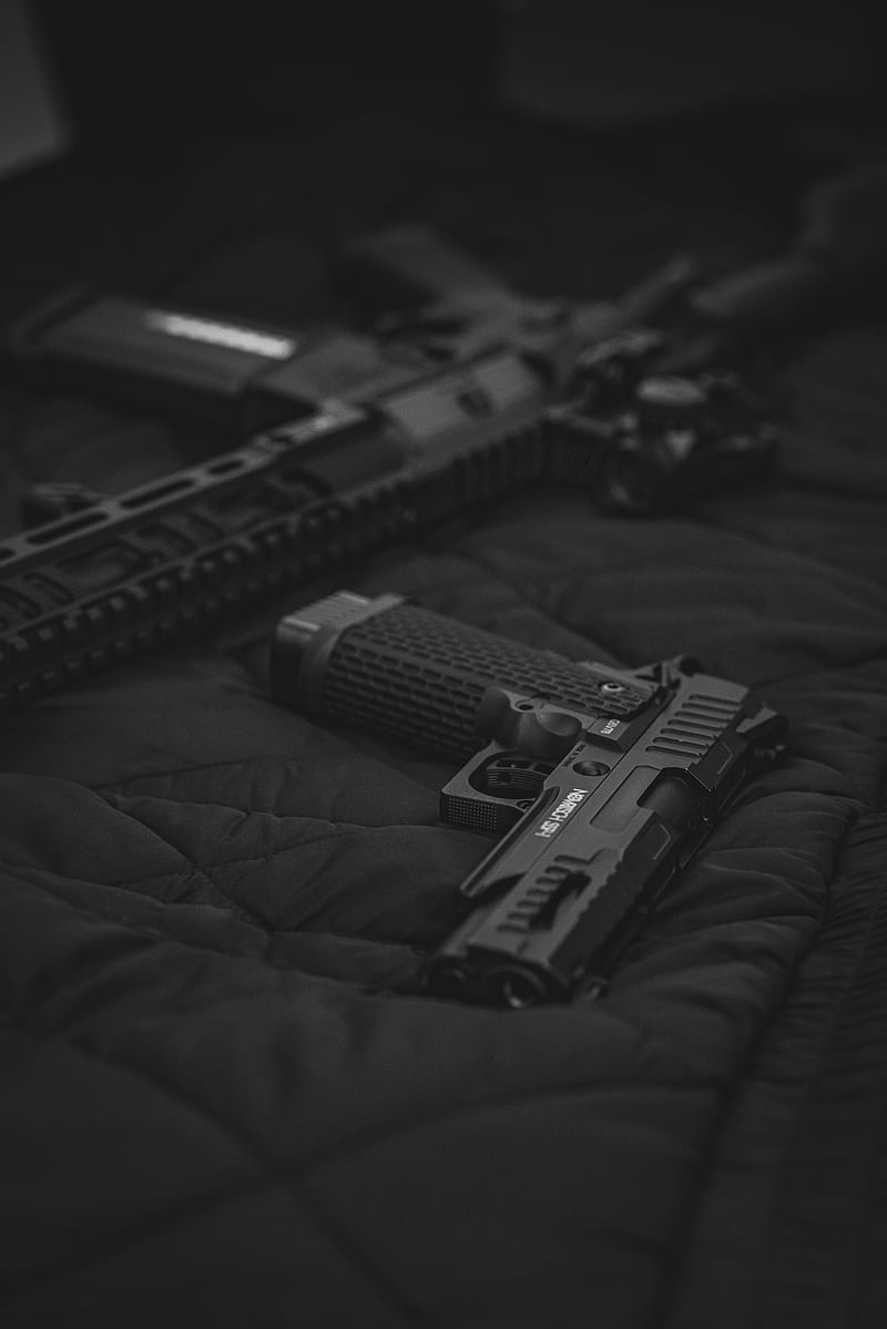 Rifle, pistola, arma, negro, Fondo de pantalla de teléfono HD | Peakpx