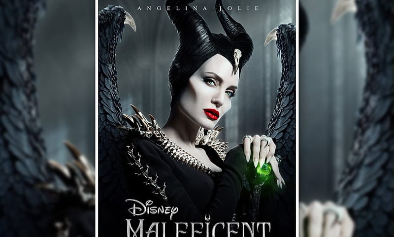 Maleficent: Mistress of Evil (2019), fantasy, mistress of evil, black, collage, maleficent, disney, horns, poster, movie, Angelina Jolie, HD wallpaper