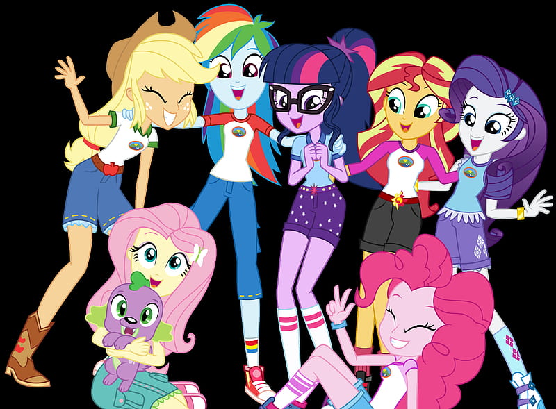 My Little Pony, My Little Pony: Equestria Girls - Legend of Ever, Sci-Twi (My Little Pony) , Pinkie Pie , Rainbow Dash , Fluttershy (My Little Pony) , Applejack (My Little Pony) , Rarity (My Little Pony) , Spike (My Little Pony) , Sunset Shimmer, HD wallpaper