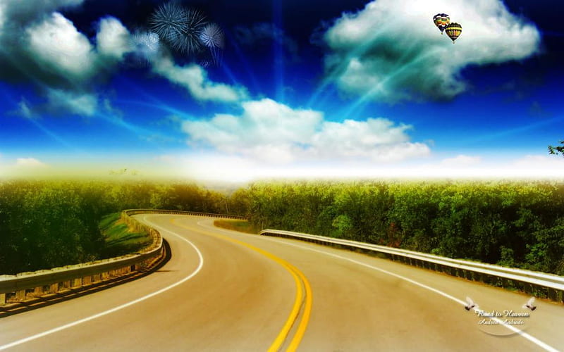Road To heaven, heaven, road, HD wallpaper