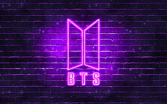 Download wallpapers BTS purple logo, 4k, purple neon lights, creative,  purple abstract background, Bangtan Boys, BTS logo, music stars, BTS,  Bangtan Boys logo for desktop free. Pictures for desktop free