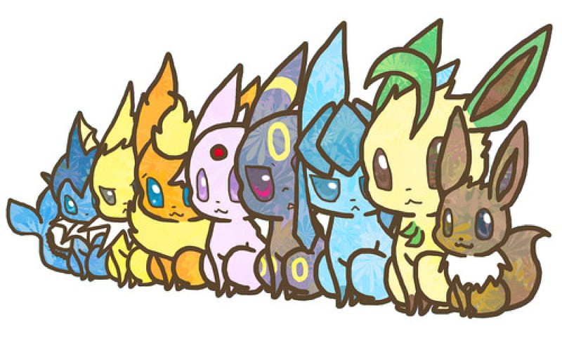 Eeveelutions  Pokemon backgrounds, Cute pokemon wallpaper