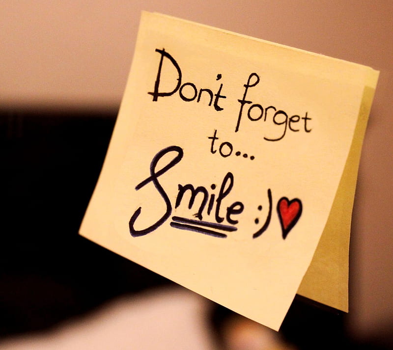 Smile, forget, quote, HD wallpaper