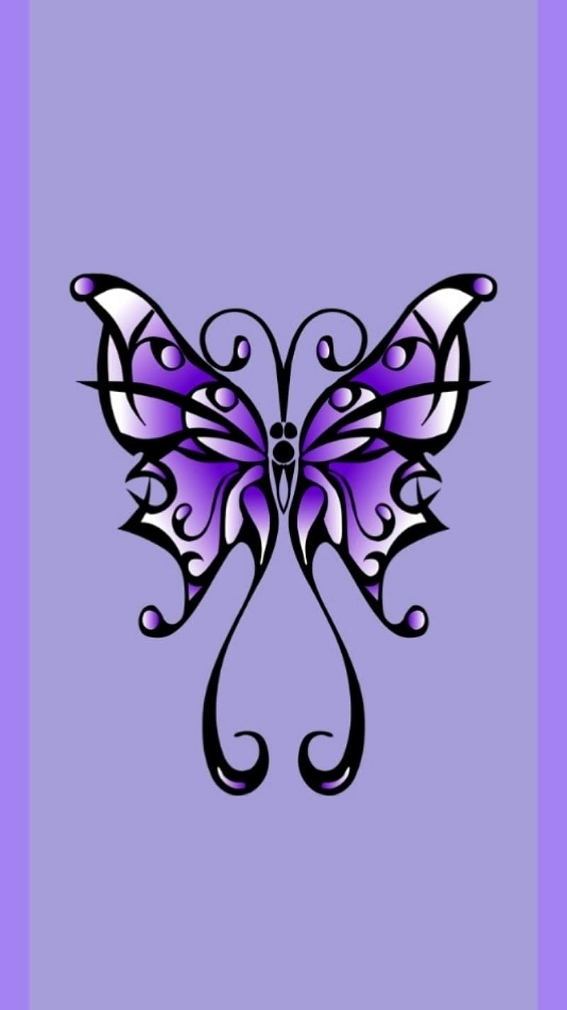 purple tribal butterfly