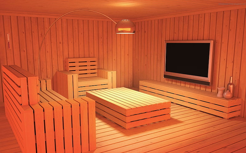 Wooden living room-Amazing advertising creative, HD wallpaper