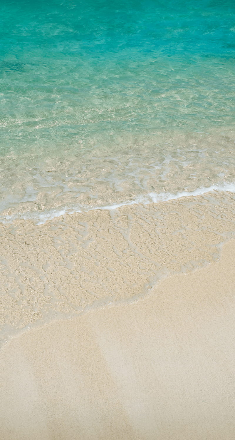 Beach Sea, apple, beaches, blue ios, iphone, landscape, ocean, wave, HD phone wallpaper