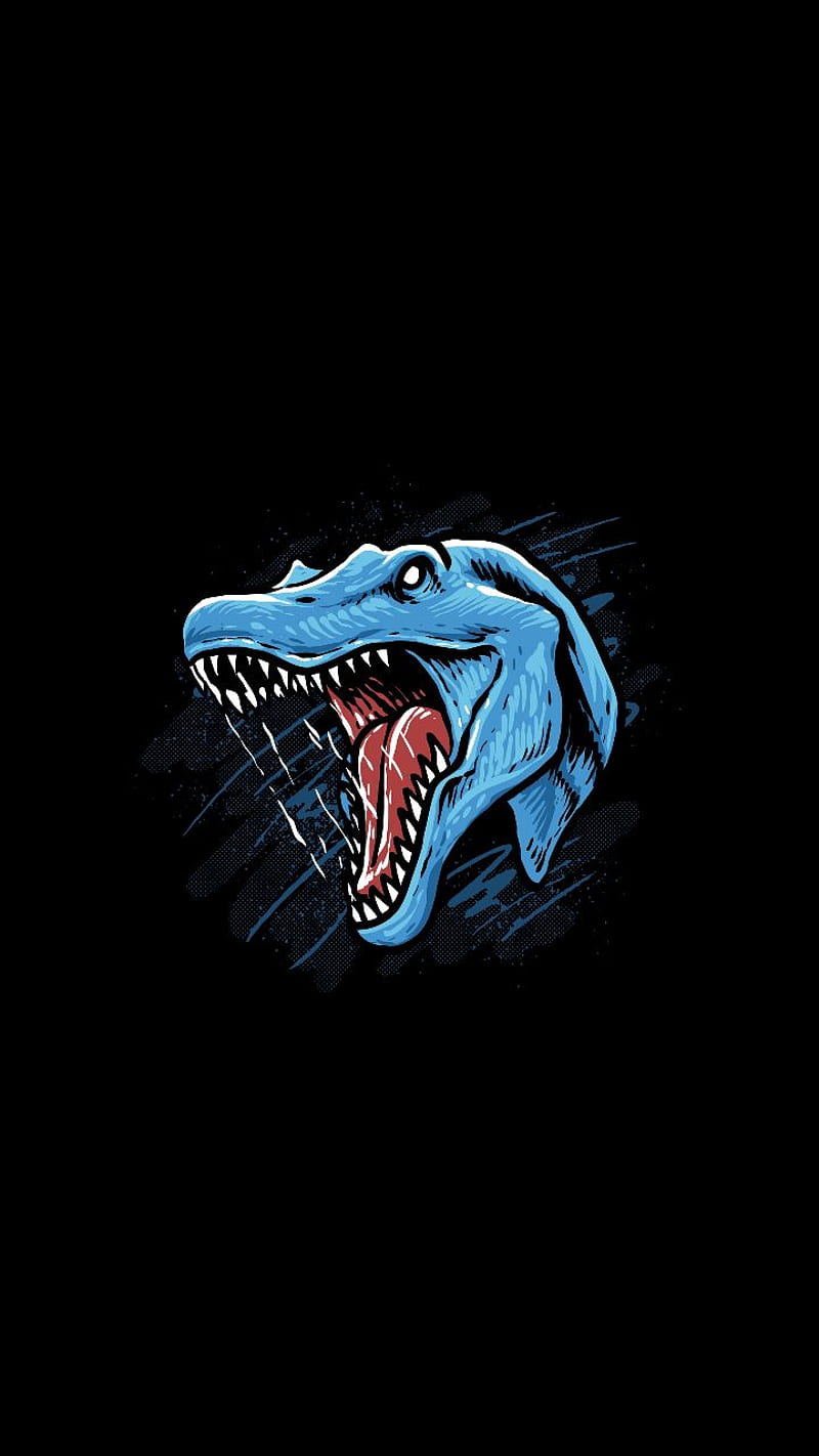 Dinosaurio, amoled, logo, Fondo de pantalla de teléfono HD | Peakpx