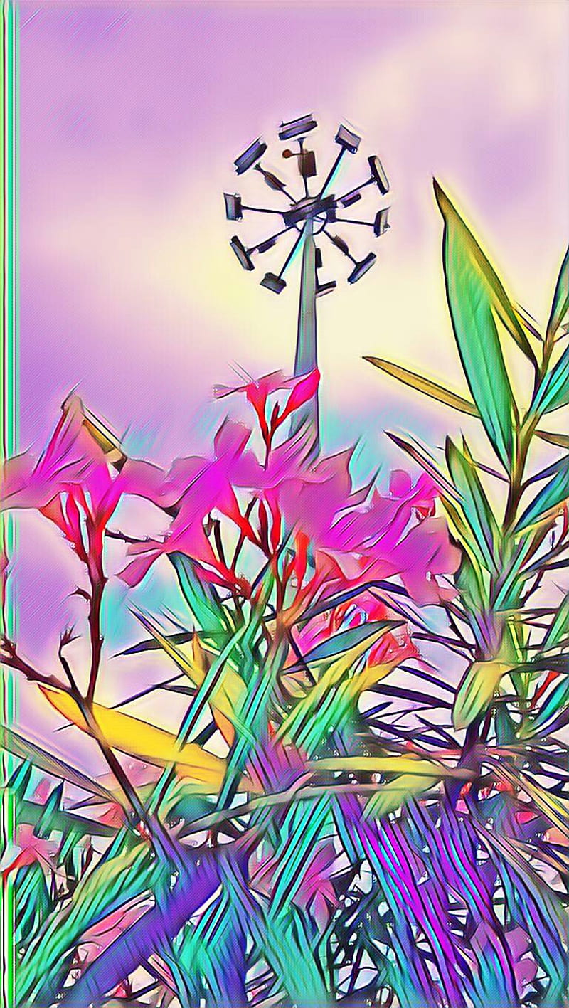 GEC valsad By MNM, flower, streetlight, HD phone wallpaper