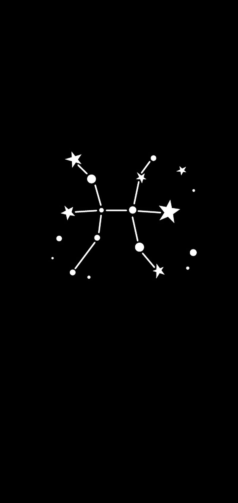 S10 Pisces, Kiss, astrology, black, constellation, horoscope, s10 cutout, stars, symbol, zodiac, HD phone wallpaper