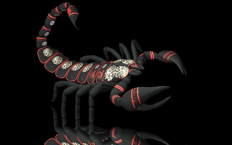 chinese scorpion, art, black, chinese, scorpion, HD wallpaper