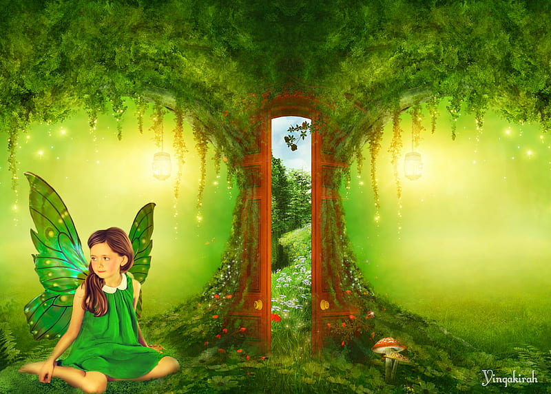 Fairy Land Fantasy Girl Fairy Door Hd Wallpaper Peakpx