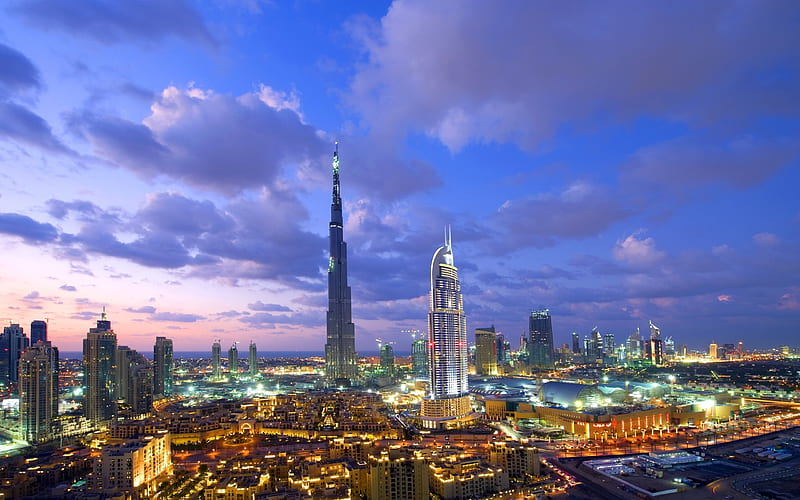 dubai, skyscrapers, uae, United Arab Emirates, Burj Khalifa, HD wallpaper