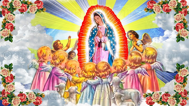 Download Virgen De Guadalupe Mexican Flag Wallpaper  Wallpaperscom
