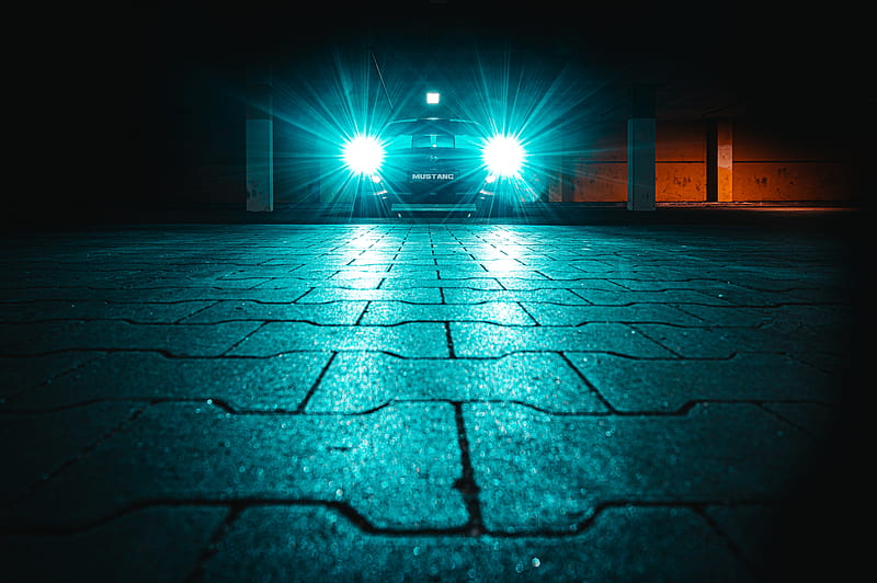Car, headlights, light, bright, night, darkness, HD wallpaper | Peakpx