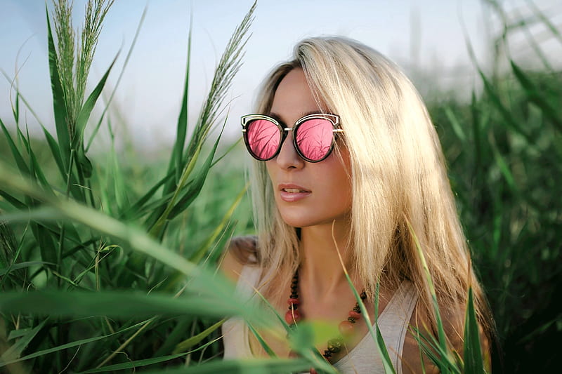 Blonde with Sunglasses, outdoors, model, sunglasses, blonde, HD