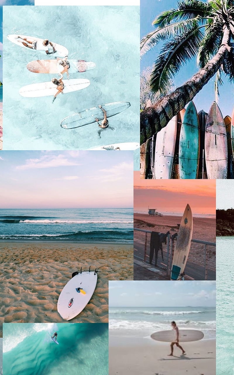Surf boards vacation vibes vacation feels surfing feels See More At  wwwHerFashionedLifecom  Beach wall collage Surfing Picture collage wall