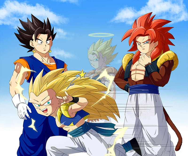 Vegito And Gogeta Ssj4, Hd Png Download - Gogeta Super Saiyan 4