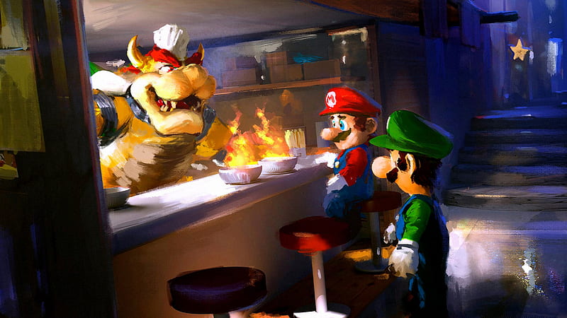 Luigi Bowser Luigi Mario On Restaurant Luigi Mario, HD wallpaper