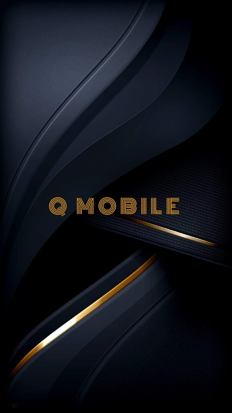 Q Mobile, qmobile, abstract, edge, gray, copper, yellow, 19, HD phone wallpaper