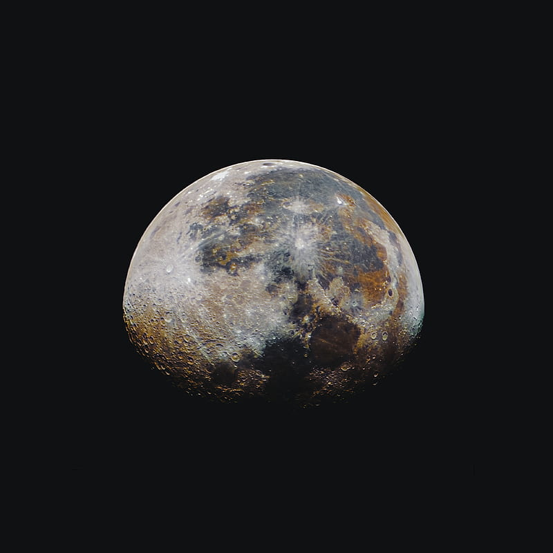 planet, space, craters, black, HD phone wallpaper