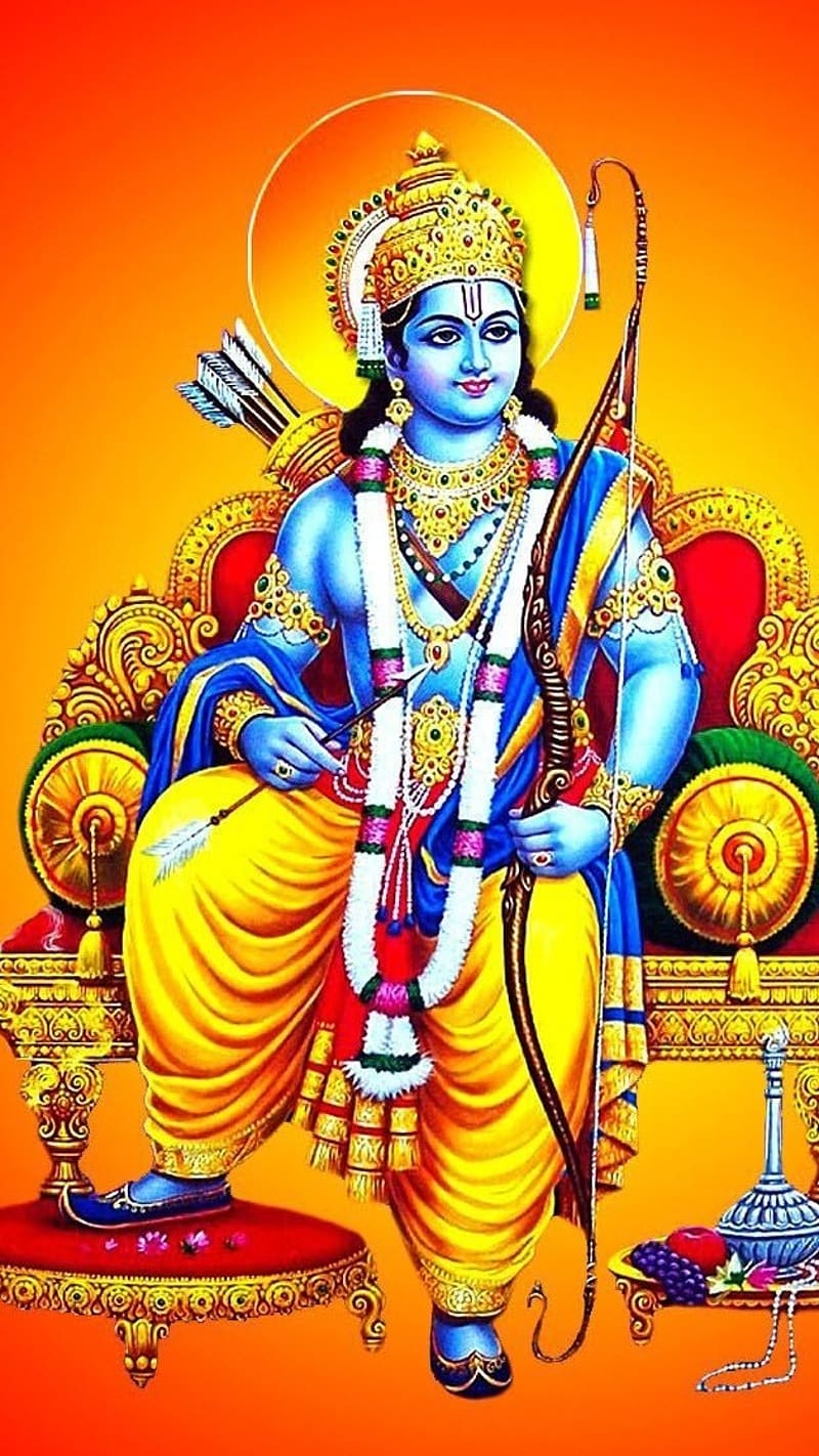 Lord Ram, Sitting On Sinhasan, god, bhakti, jai shree ram, HD ...