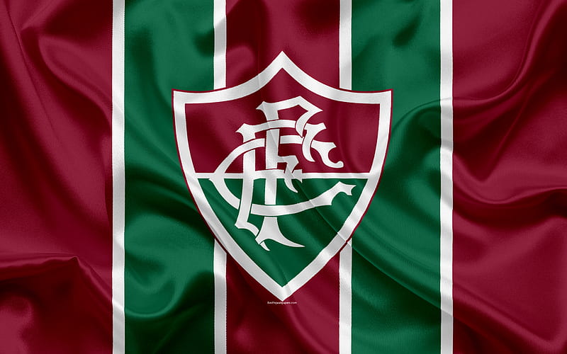 Fluminense FC, Brazilian football club, emblem, logo, Brazilian Serie A, football, Rio de Janeiro, Brazil, silk flag, HD wallpaper