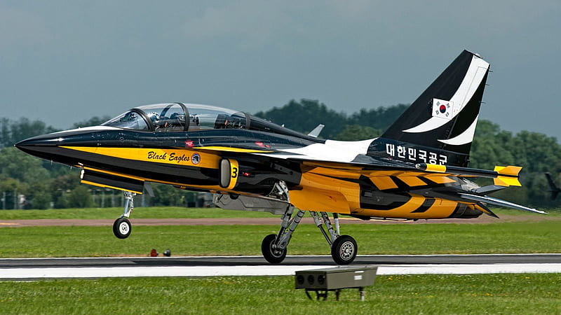 ROKAF T50 Golden Eagle, airshow, south korea, rokaf, riat, trainer jet, aerobatic display, t50 golden eagle, HD wallpaper