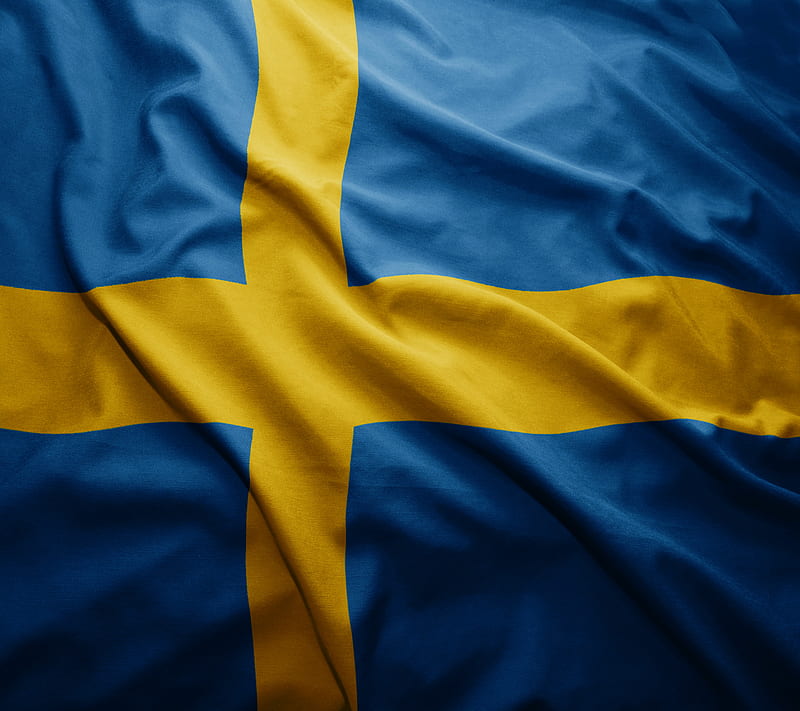 Sweden, art, blue yellow, flag, HD wallpaper